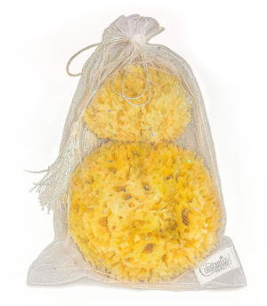 Premium Natural Sea Wool Sponges - 2 Soft Real Sponges 6"-7" (Large) & 3"- 4" (Medium)